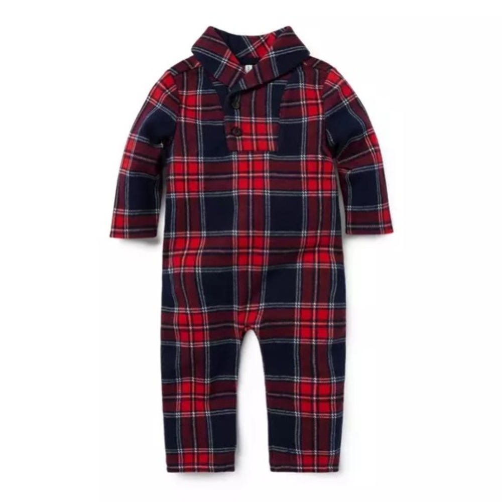 Janie And Jack The Tartan Baby One-Piece, NWT
